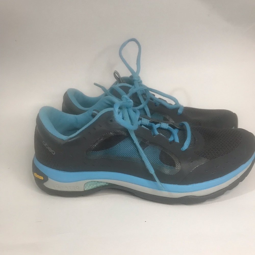 Abeo Armus Vibram Gray and Blue Running Shoes Size 8